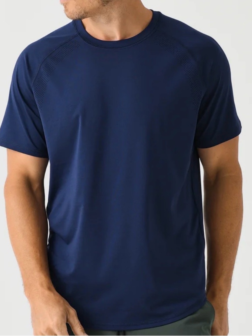 NWOT Greyson Heather Blue Falcon Sport Performance Short Sleeve Tee